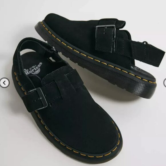 Dr. Martens JORGE II Black SUEDE SLINGBACK MULES MSRP$170 Wellmade & Versatile - Picture 2 of 16